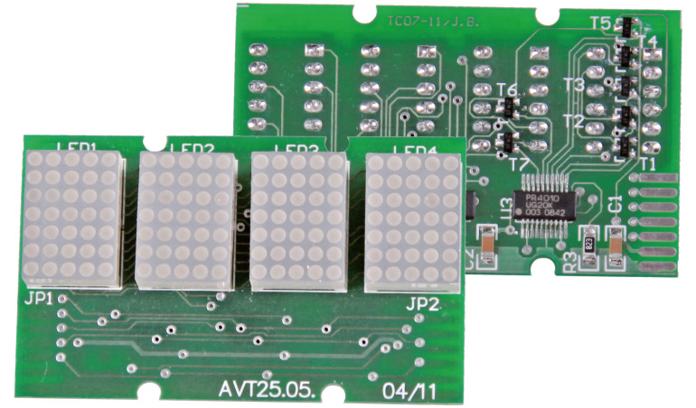 Moduł czterech wyświetlaczy LED 5×7