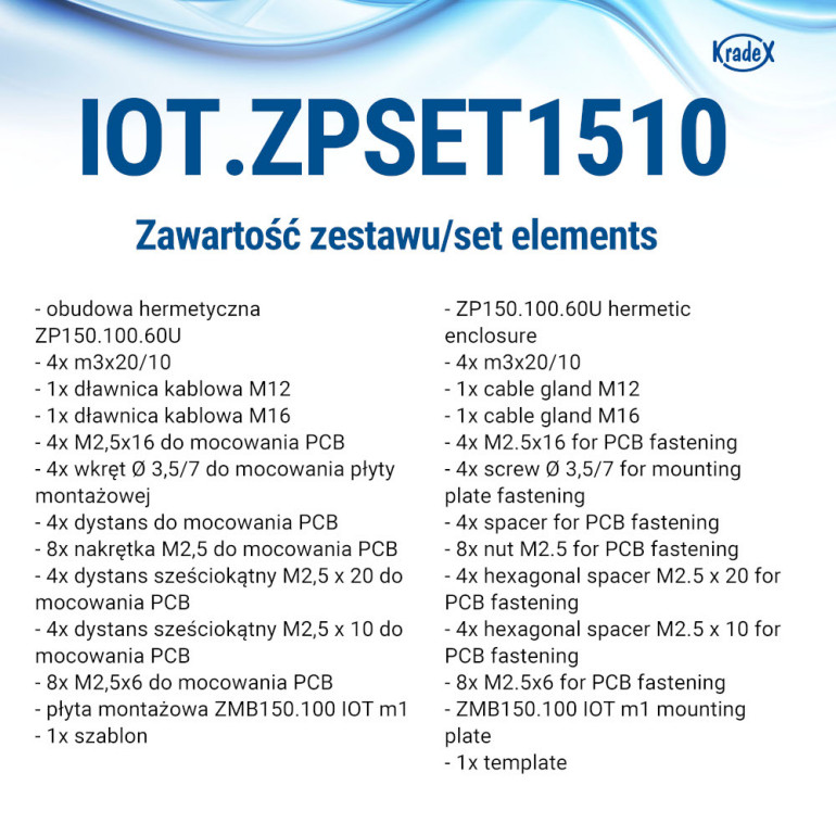 Zestaw obudowy IOT.ZPSET1510