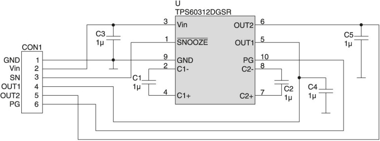 Rys. 1. Schemat elektryczny przetwornicy napięcia