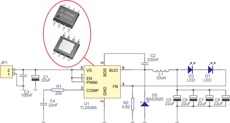 Rysunek 2. Schemat elektryczny zasilacza