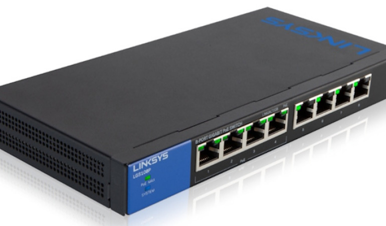 Liczący 8 portów niezarządzalny przełącznik Gigabit Ethernet o symbolu LGS108P