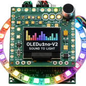 Kolorowa nakładka Dźwięk na Światło (Sound to Light) dla OLEDUINO v2