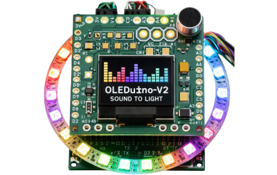 Kolorowa nakładka Dźwięk na Światło (Sound to Light) dla OLEDUINO v2