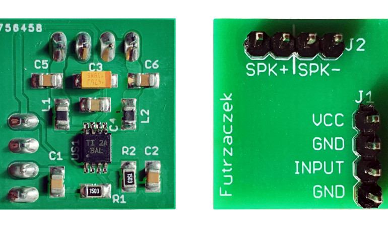 Miniaturowy wzmacniacz audio w klasie D