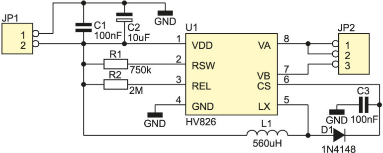 Rysunek 1. Schemat elektryczny układu