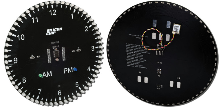 Zegar analogowy z diodami LED RGB