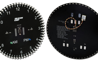 Zegar analogowy z diodami LED RGB