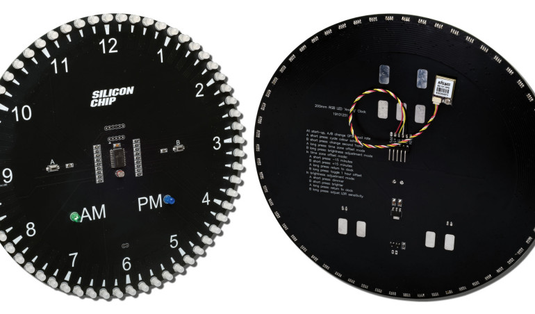 Zegar analogowy z diodami LED RGB